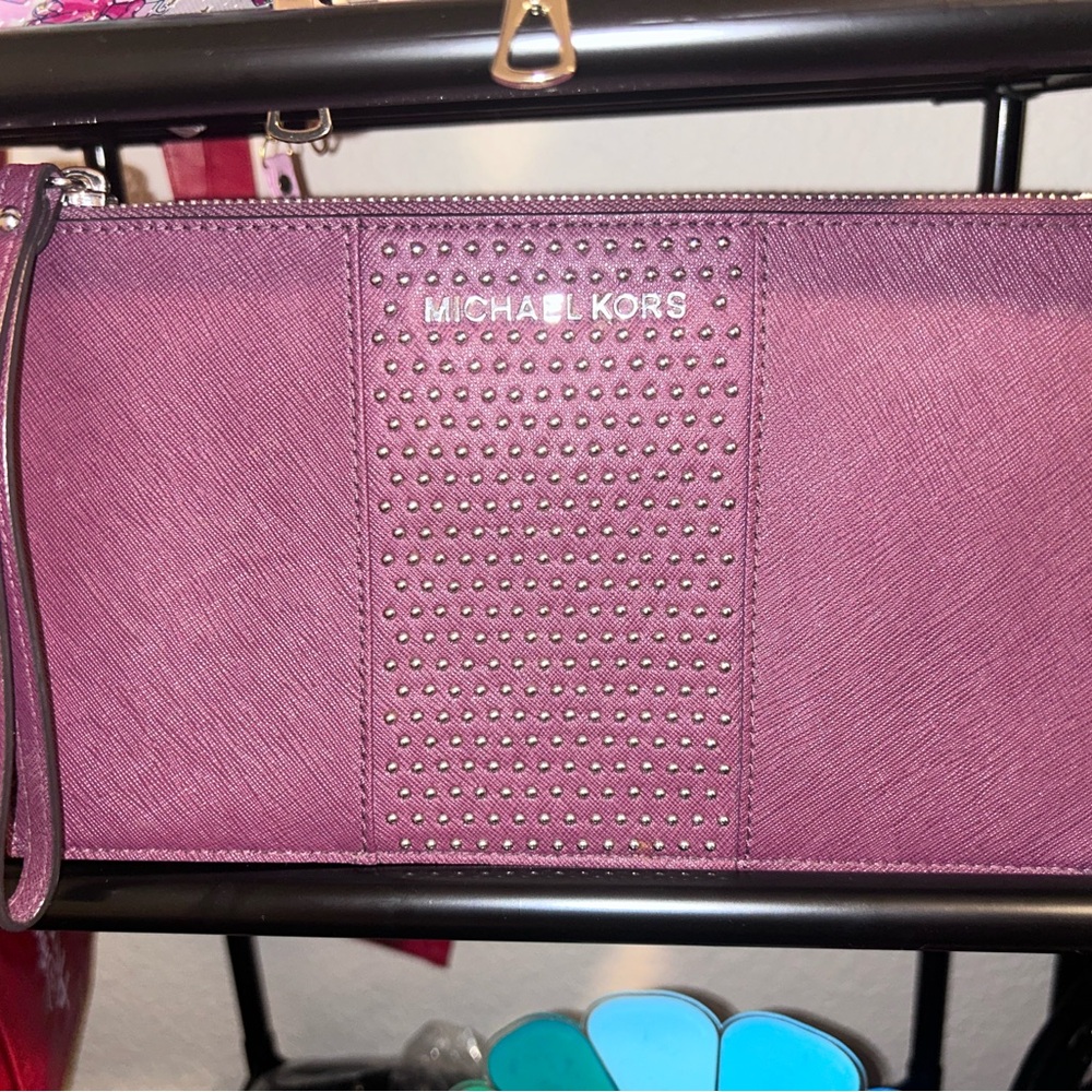 Michael Kors Maroon Clutch Pouch